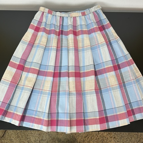 Vtg Pendleton Pleated Virgin Wool A-Line Skirt Size 18 Classic Academia - Picture 2 of 9
